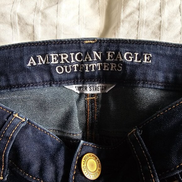 American Eagle Super Stretch Jeggings - 2014 - Dark Wash - Sz 0 Short - Picture 7 of 15